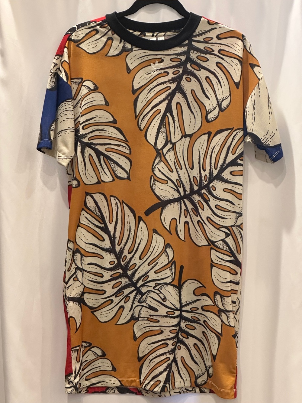 Adidas Originals Tropical Print T-Shirt Dress NWOT Size Small - Picture 2 of 9